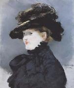 Edouard Manet, Mery Lauent au chapeau noir Pastel (mk40)